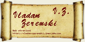 Vladan Zeremski vizit kartica